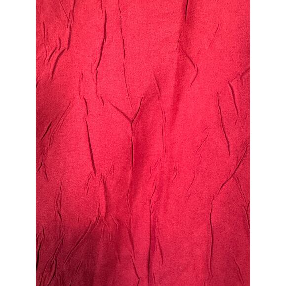 VTG Coldwater Creek 90s Y2K Button Up Top Sz 2X Crinkle Red Casual Boho Artsy - Picture 7 of 10